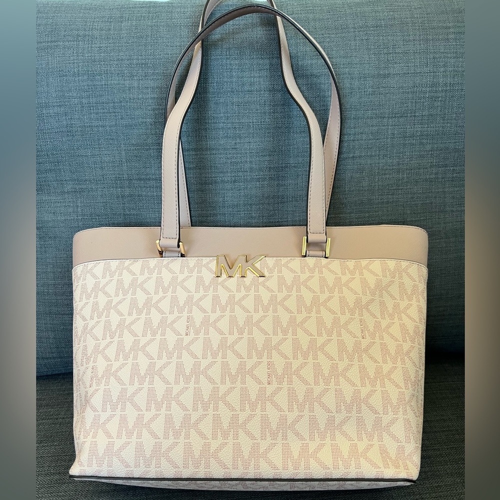 NWT MICHAEL KORS FLORENCE TOP ZIP LARGE TOTE HANDBAG